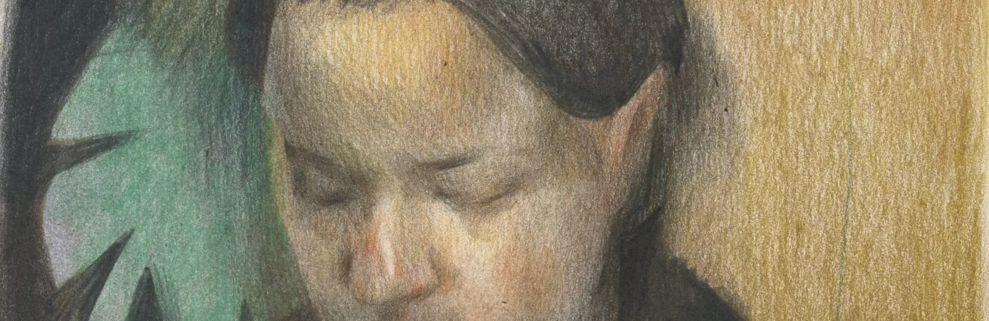 Portrait Drawing with Colored Pencil