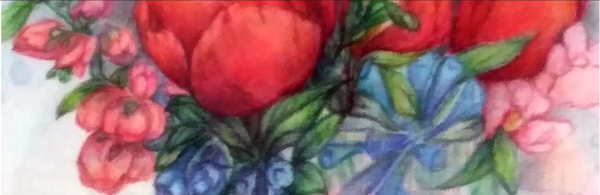 Spring Flowers in Colored Pencil