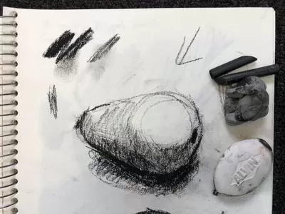 Still Life Drawing with Charcoal