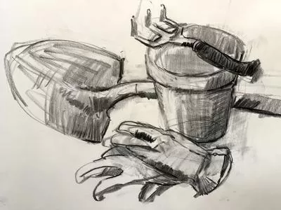 Brush Hour: Drawing Things from the Garden Shed