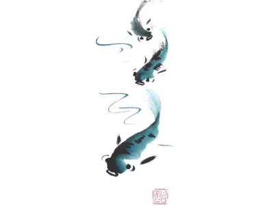 Sumi Painting: Under the Sea