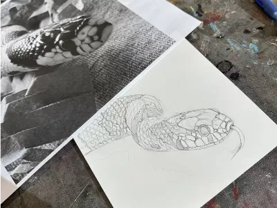 Brush Hour: Reptile Drawing