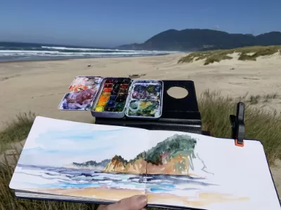 Travel Sketchbook - in Pencil, Ink, and Watercolor