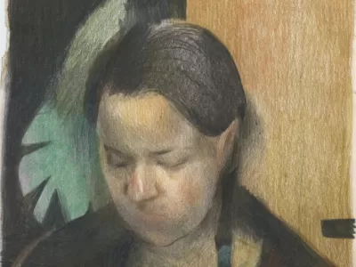 Portrait Drawing with Colored Pencil