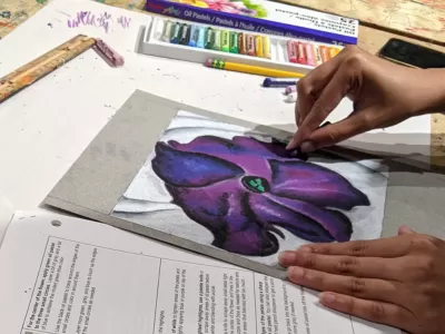 Flowers and Fruit in Pastel