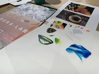 Brush Hour: Butterflies on Duralar