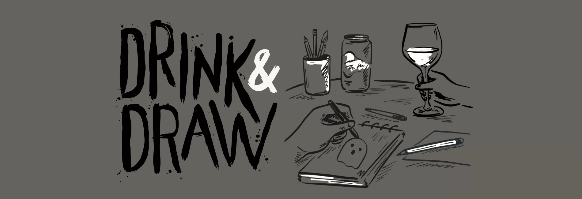 Drink & Draw: October (SPOOKY THEME)