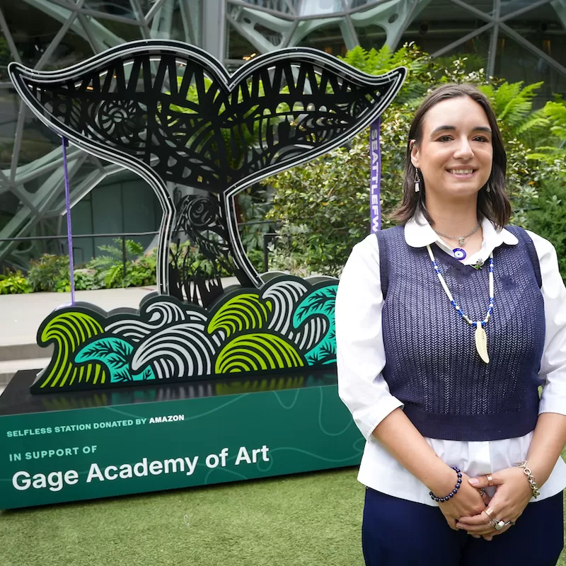 Gage Student Felicia "Felix" Bryan Creates Public Art for Amazon's Seattle Unity Loop